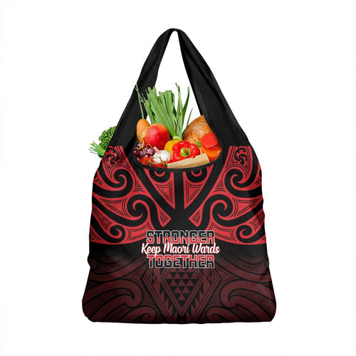 Keep Maori Wards New Zealand Grocery Bag Stronger Together Aotearoa Taniko - Aussie Hoodie