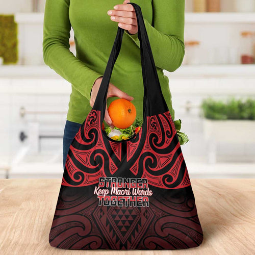 Keep Maori Wards New Zealand Grocery Bag Stronger Together Aotearoa Taniko - Aussie Hoodie