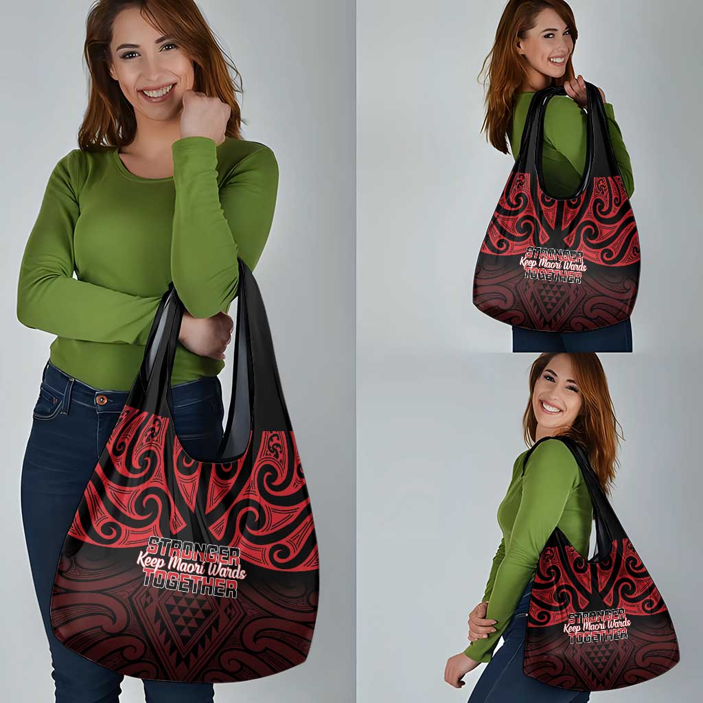 Keep Maori Wards New Zealand Grocery Bag Stronger Together Aotearoa Taniko - Aussie Hoodie