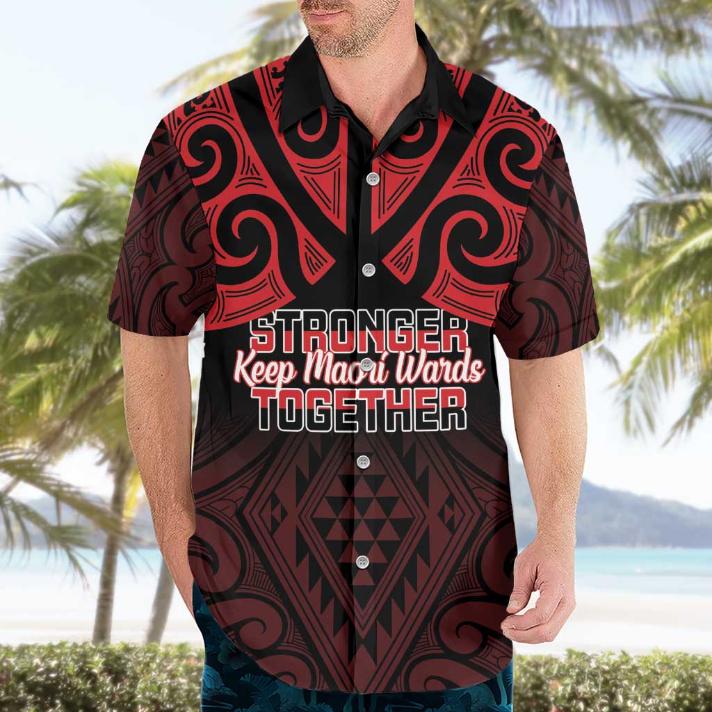 Personalised Keep Maori Wards New Zealand Hawaiian Shirt Stronger Together Aotearoa Taniko - Aussie Hoodie