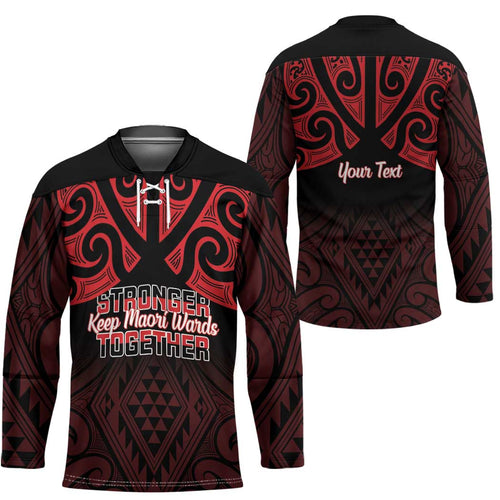 Personalised Keep Maori Wards New Zealand Hockey Jersey Stronger Together Aotearoa Taniko - Aussie Hoodie