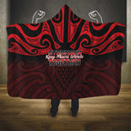 Keep Maori Wards New Zealand Hooded Blanket Stronger Together Aotearoa Taniko - Aussie Hoodie