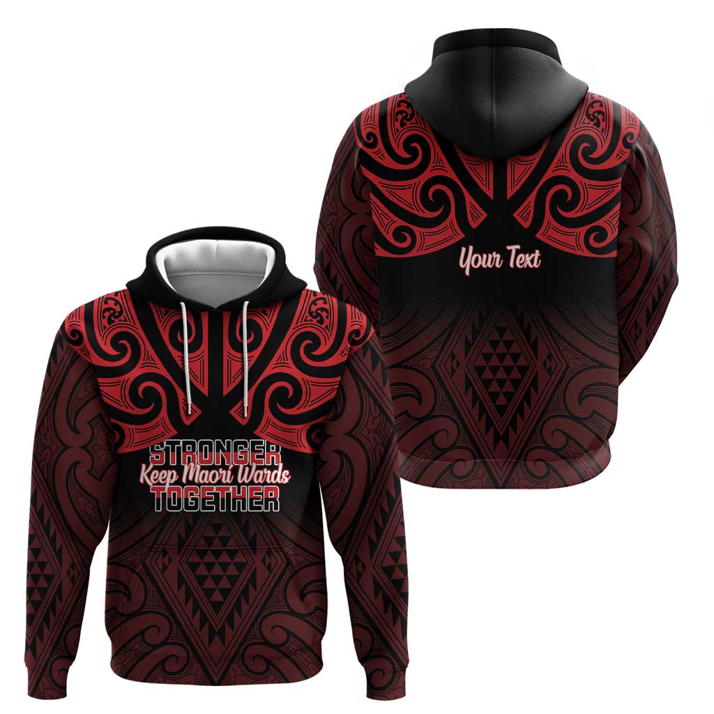 Personalised Keep Maori Wards New Zealand Hoodie Stronger Together Aotearoa Taniko - Aussie Hoodie