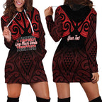 Personalised Keep Maori Wards New Zealand Hoodie Dress Stronger Together Aotearoa Taniko - Aussie Hoodie