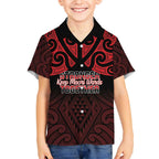 Personalised Keep Maori Wards New Zealand Kid Hawaiian Shirt Stronger Together Aotearoa Taniko - Aussie Hoodie