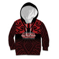 Personalised Keep Maori Wards New Zealand Kid Hoodie Stronger Together Aotearoa Taniko - Aussie Hoodie