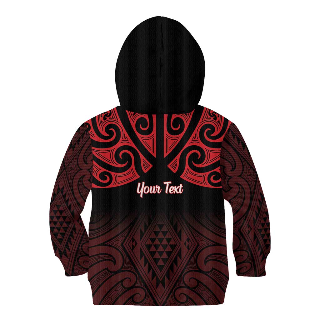 Personalised Keep Maori Wards New Zealand Kid Hoodie Stronger Together Aotearoa Taniko - Aussie Hoodie