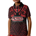 Personalised Keep Maori Wards New Zealand Kid Polo Shirt Stronger Together Aotearoa Taniko - Aussie Hoodie