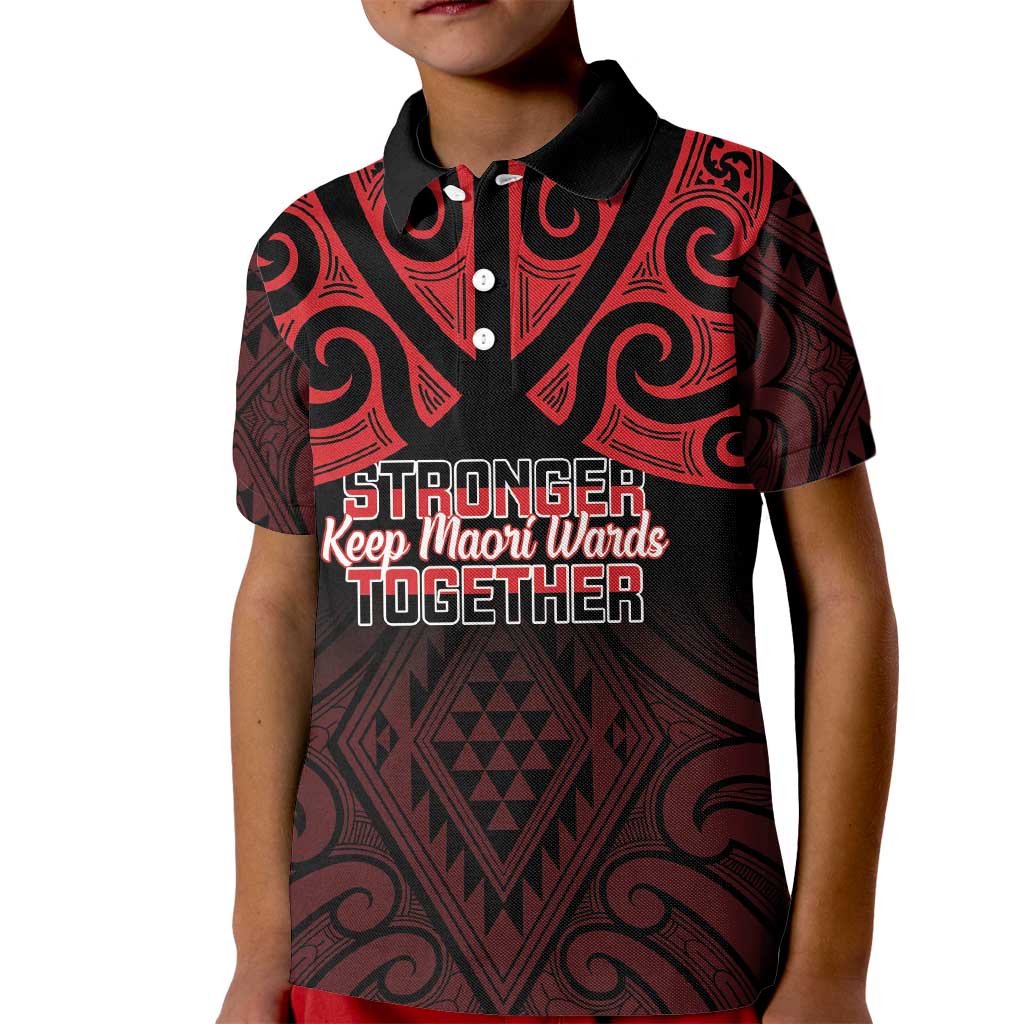 Personalised Keep Maori Wards New Zealand Kid Polo Shirt Stronger Together Aotearoa Taniko - Aussie Hoodie