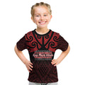 Personalised Keep Maori Wards New Zealand Kid T Shirt Stronger Together Aotearoa Taniko - Aussie Hoodie