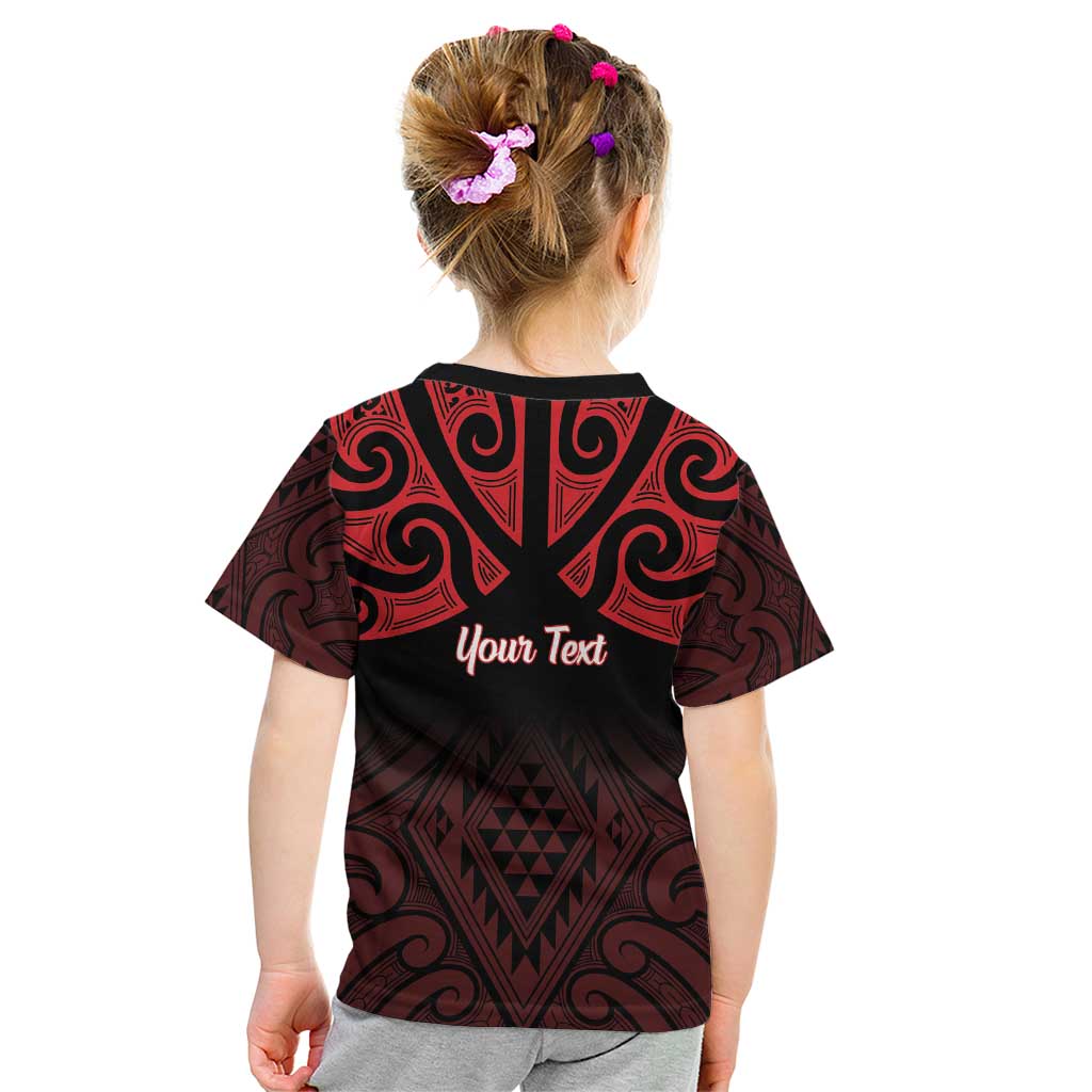 Personalised Keep Maori Wards New Zealand Kid T Shirt Stronger Together Aotearoa Taniko - Aussie Hoodie