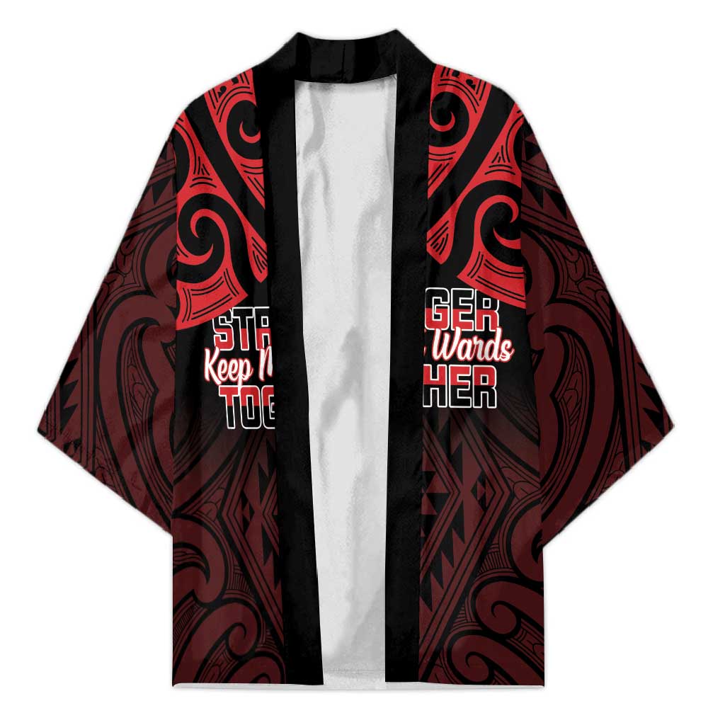 Personalised Keep Maori Wards New Zealand Kimono Stronger Together Aotearoa Taniko - Aussie Hoodie