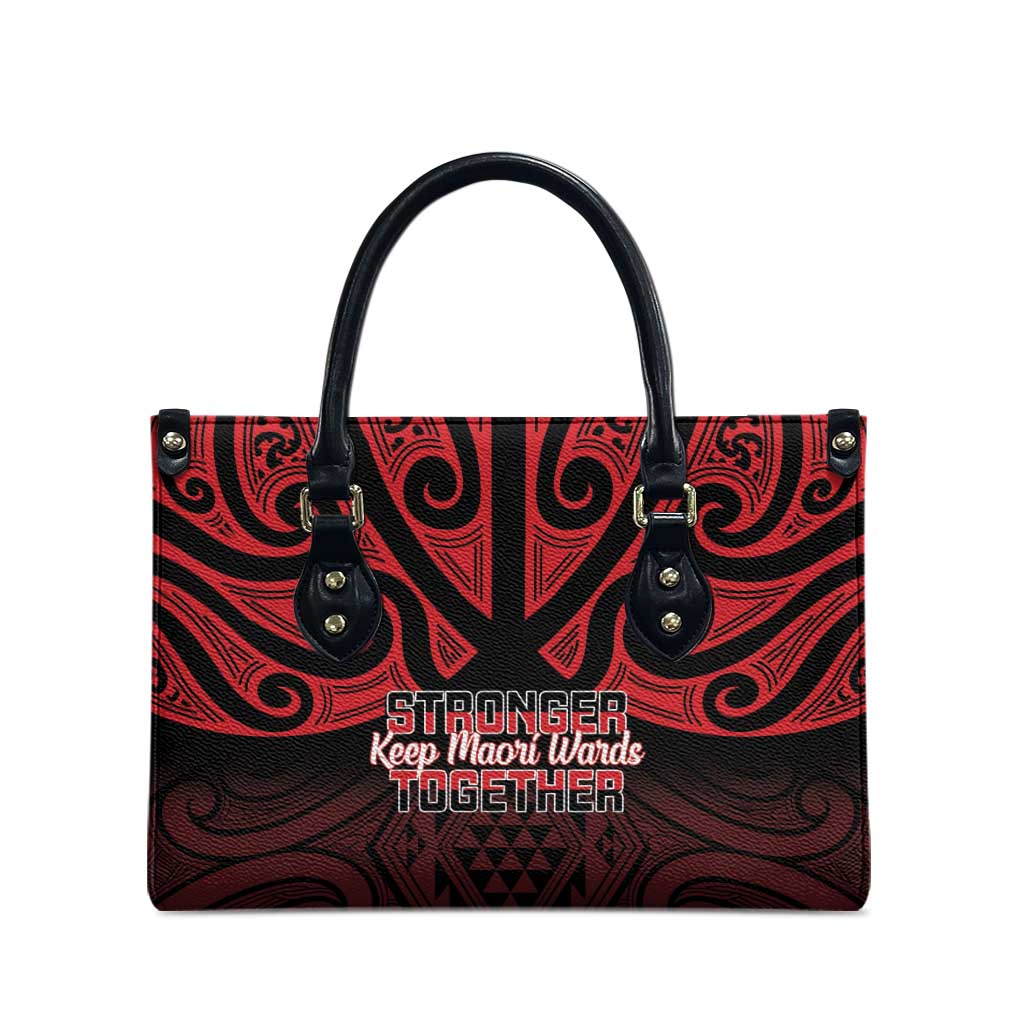 Keep Maori Wards New Zealand Leather Bag Stronger Together Aotearoa Taniko - Aussie Hoodie