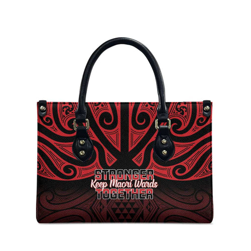Keep Maori Wards New Zealand Leather Bag Stronger Together Aotearoa Taniko - Aussie Hoodie