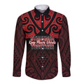 Personalised Keep Maori Wards New Zealand Long Sleeve Button Shirt Stronger Together Aotearoa Taniko - Aussie Hoodie