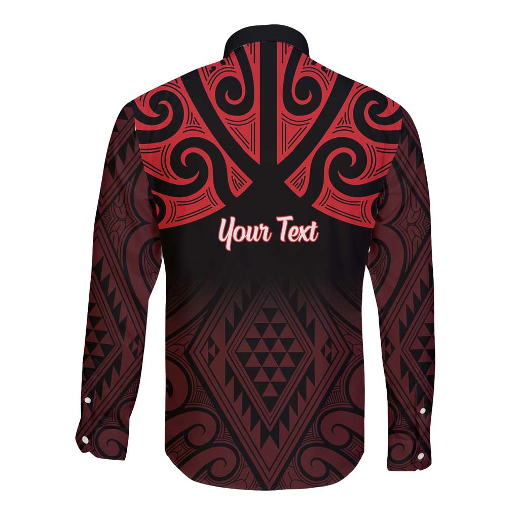 Personalised Keep Maori Wards New Zealand Long Sleeve Button Shirt Stronger Together Aotearoa Taniko - Aussie Hoodie