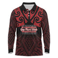 Personalised Keep Maori Wards New Zealand Long Sleeve Polo Shirt Stronger Together Aotearoa Taniko - Aussie Hoodie