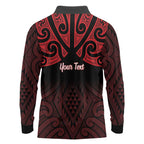 Personalised Keep Maori Wards New Zealand Long Sleeve Polo Shirt Stronger Together Aotearoa Taniko - Aussie Hoodie