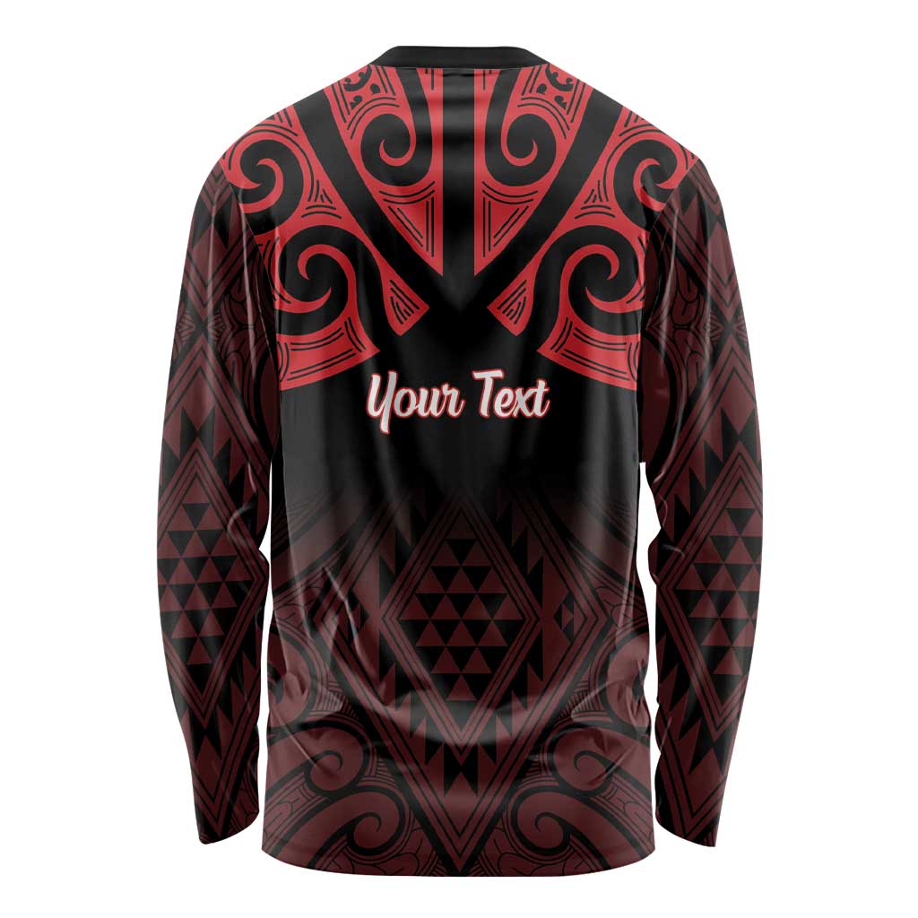 Personalised Keep Maori Wards New Zealand Long Sleeve Shirt Stronger Together Aotearoa Taniko - Aussie Hoodie
