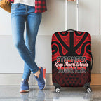 Keep Maori Wards New Zealand Luggage Cover Stronger Together Aotearoa Taniko - Aussie Hoodie