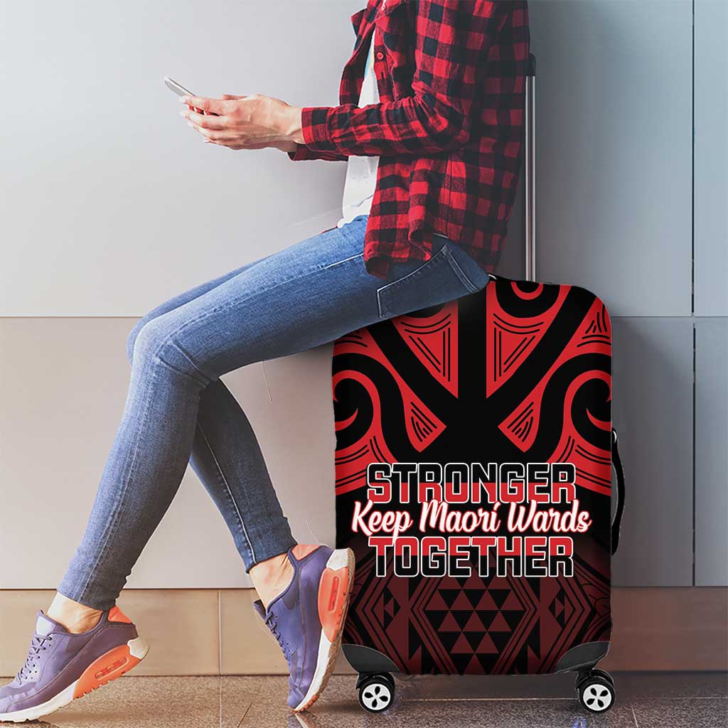 Keep Maori Wards New Zealand Luggage Cover Stronger Together Aotearoa Taniko - Aussie Hoodie
