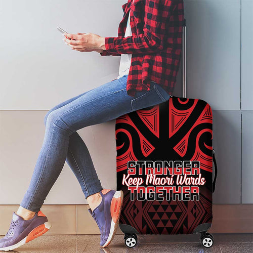 Keep Maori Wards New Zealand Luggage Cover Stronger Together Aotearoa Taniko - Aussie Hoodie