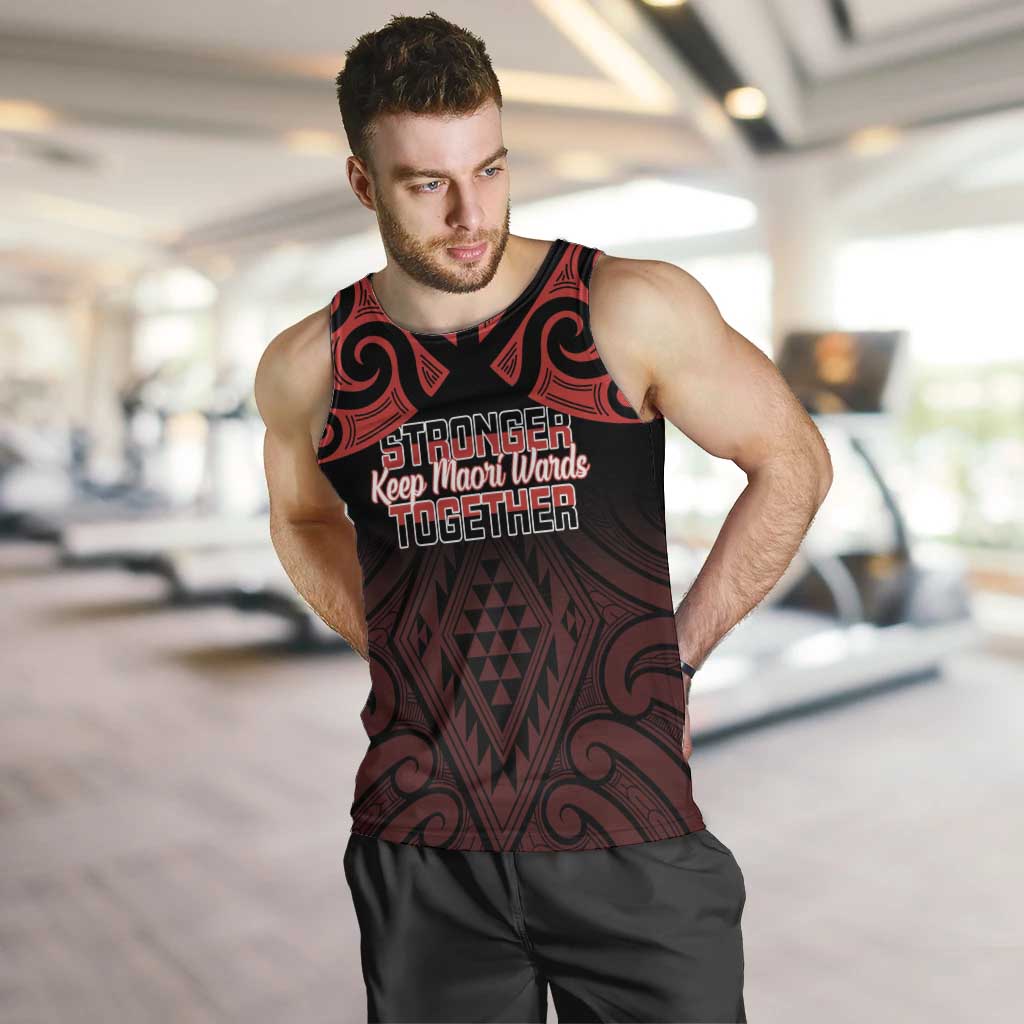 Personalised Keep Maori Wards New Zealand Men Tank Top Stronger Together Aotearoa Taniko - Aussie Hoodie
