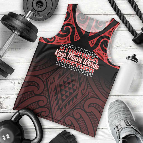 Personalised Keep Maori Wards New Zealand Men Tank Top Stronger Together Aotearoa Taniko - Aussie Hoodie