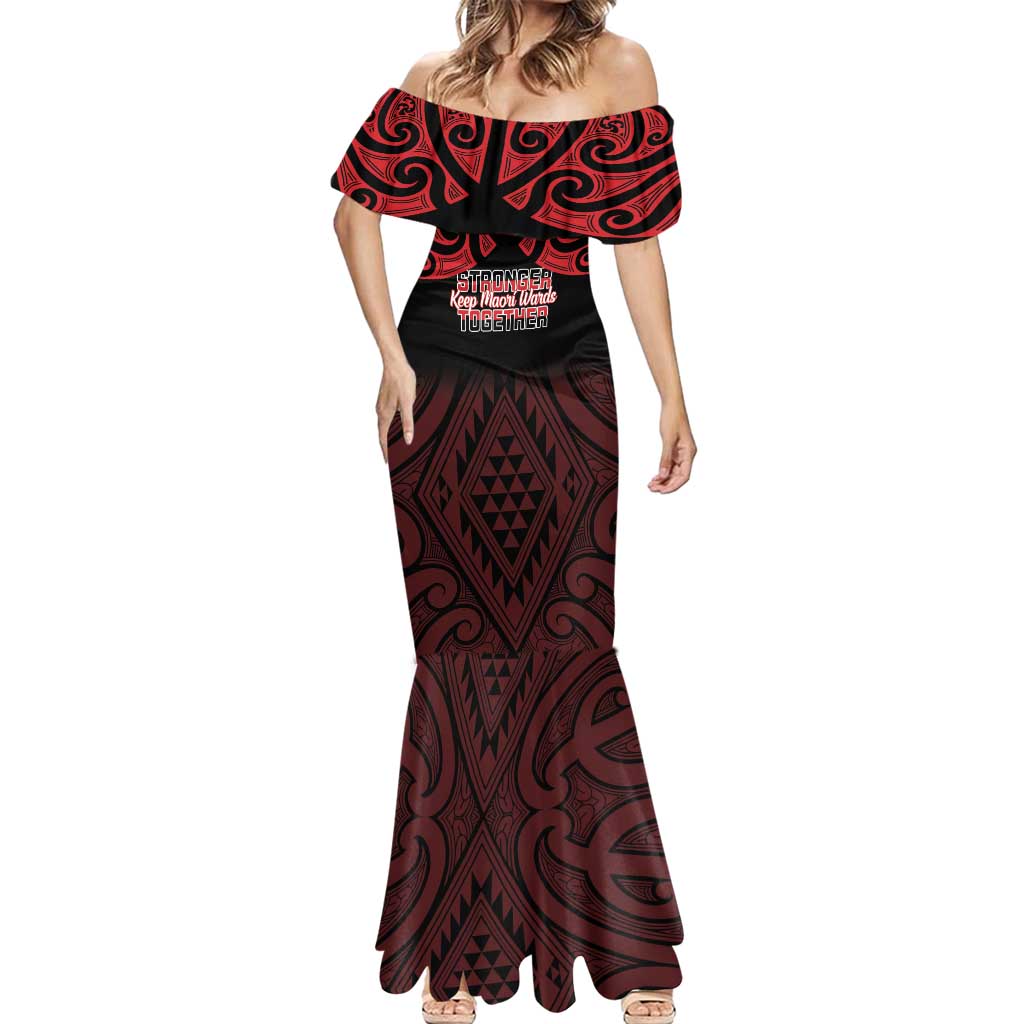 Personalised Keep Maori Wards New Zealand Mermaid Dress Stronger Together Aotearoa Taniko - Aussie Hoodie