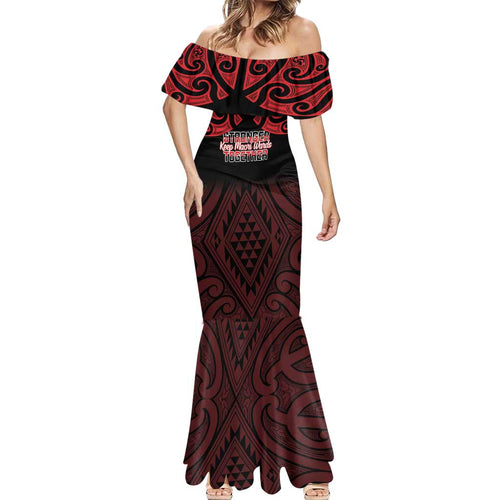 Personalised Keep Maori Wards New Zealand Mermaid Dress Stronger Together Aotearoa Taniko - Aussie Hoodie