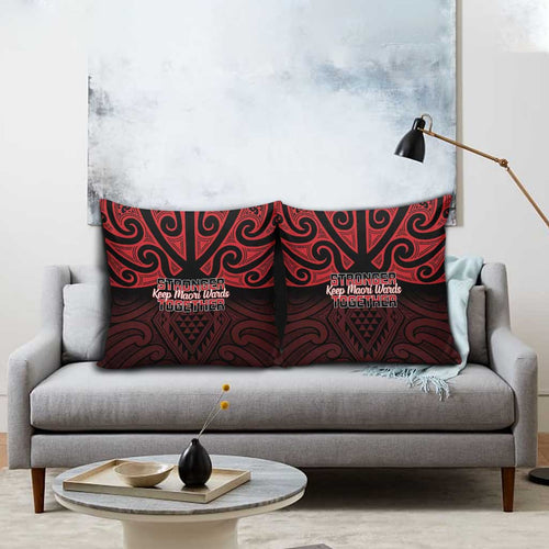 Keep Maori Wards New Zealand Pillow Cover Stronger Together Aotearoa Taniko - Aussie Hoodie