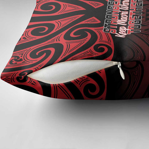 Keep Maori Wards New Zealand Pillow Cover Stronger Together Aotearoa Taniko - Aussie Hoodie
