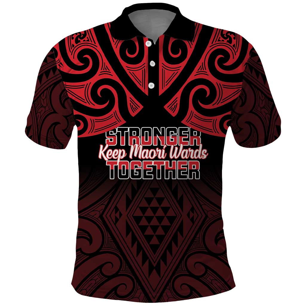 Personalised Keep Maori Wards New Zealand Polo Shirt Stronger Together Aotearoa Taniko - Aussie Hoodie