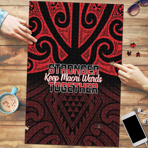 Keep Maori Wards New Zealand Puzzle Stronger Together Aotearoa Taniko - Aussie Hoodie
