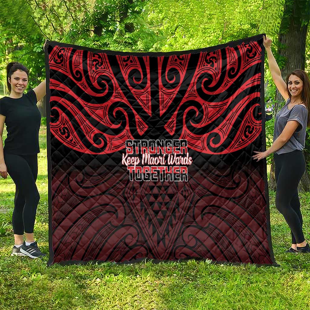 Keep Maori Wards New Zealand Quilt Stronger Together Aotearoa Taniko - Aussie Hoodie