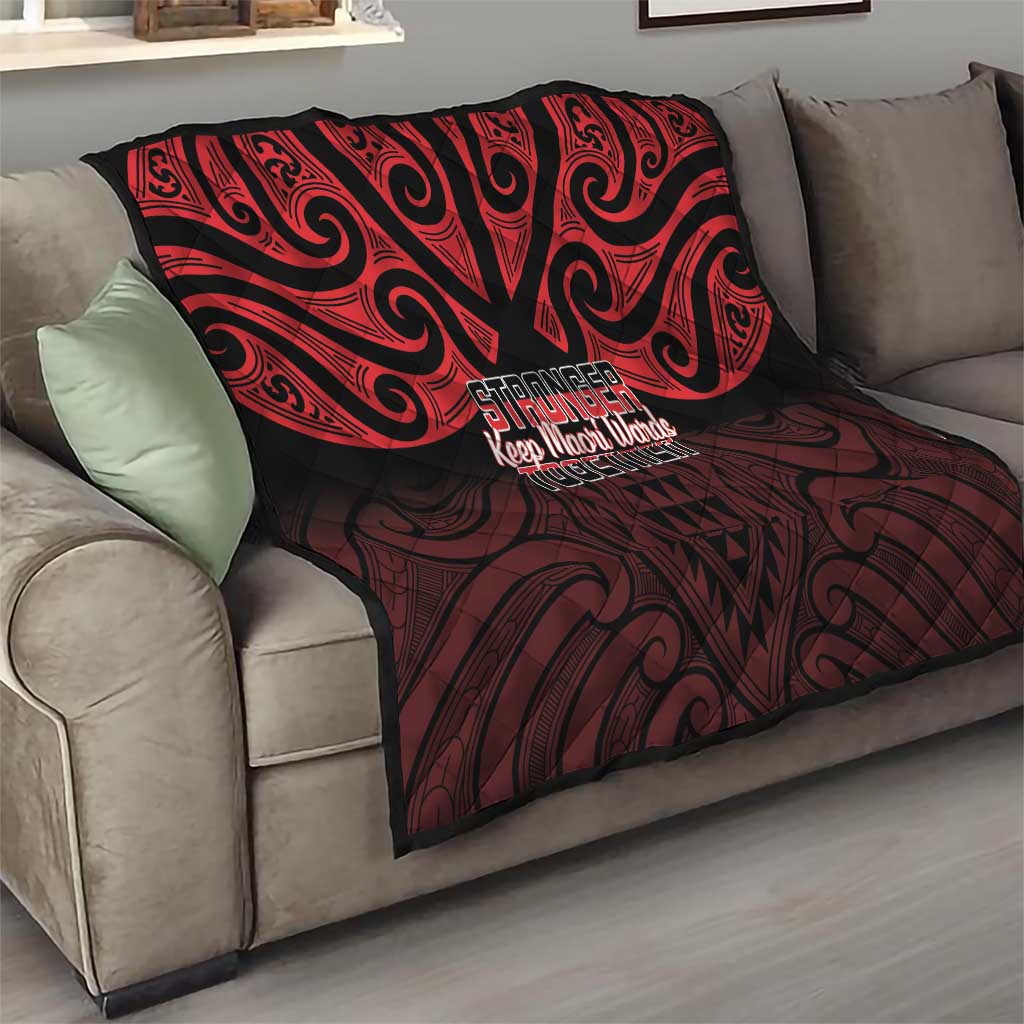 Keep Maori Wards New Zealand Quilt Stronger Together Aotearoa Taniko - Aussie Hoodie