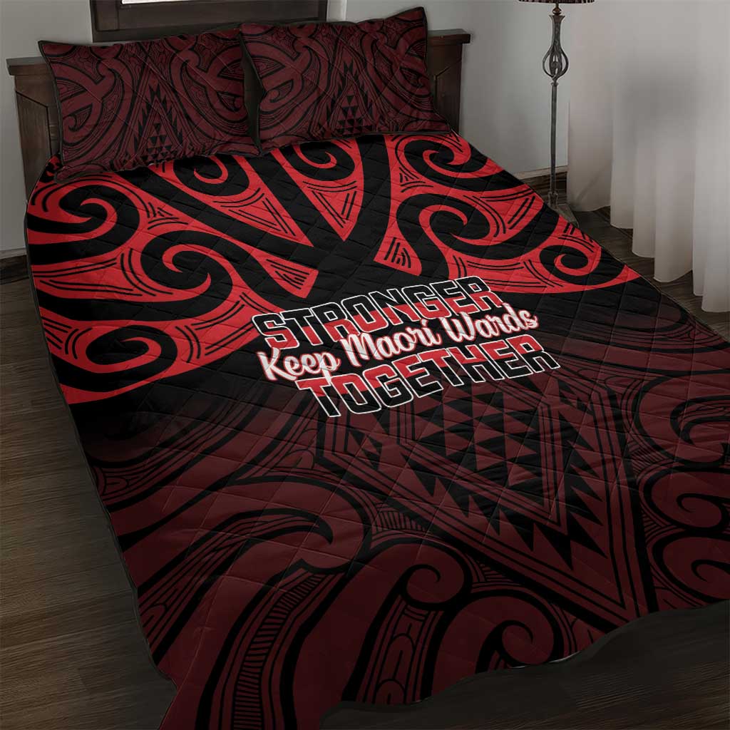 Keep Maori Wards New Zealand Quilt Bed Set Stronger Together Aotearoa Taniko - Aussie Hoodie