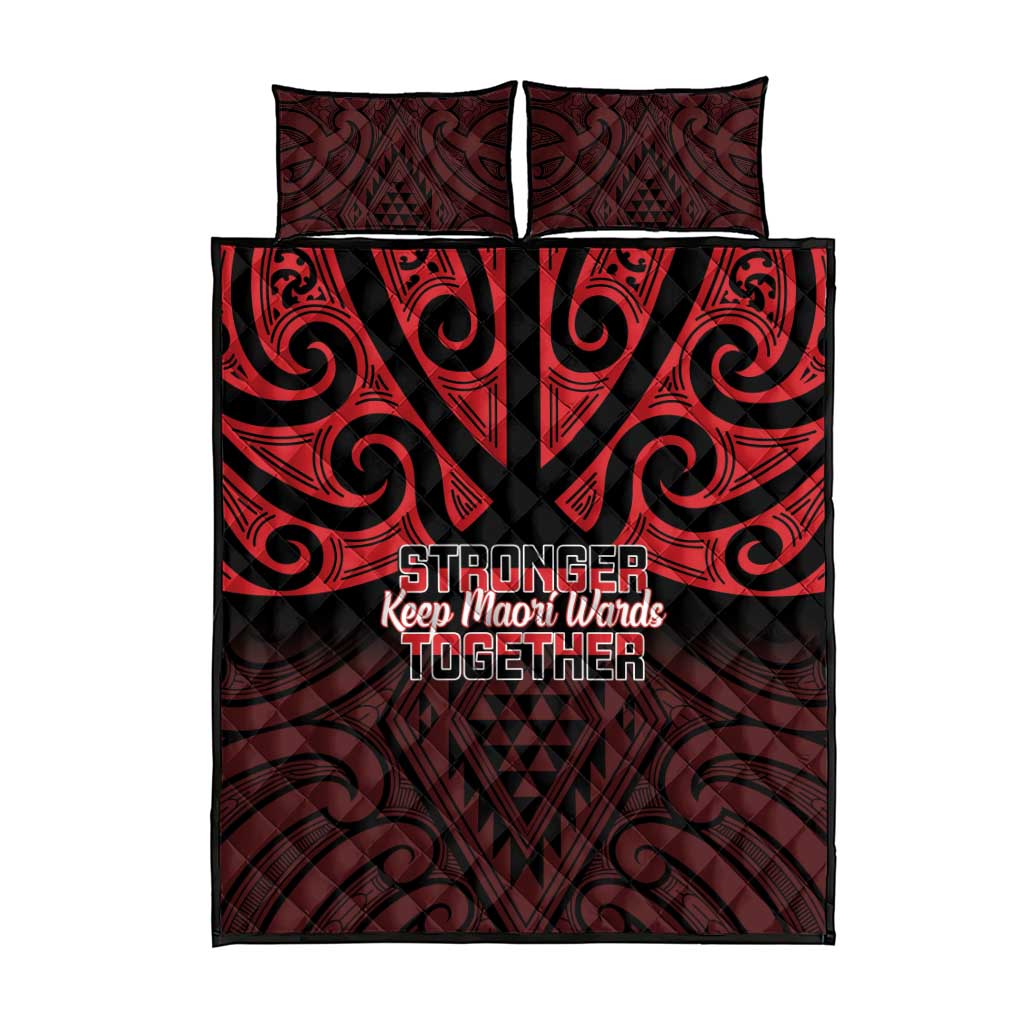 Keep Maori Wards New Zealand Quilt Bed Set Stronger Together Aotearoa Taniko - Aussie Hoodie