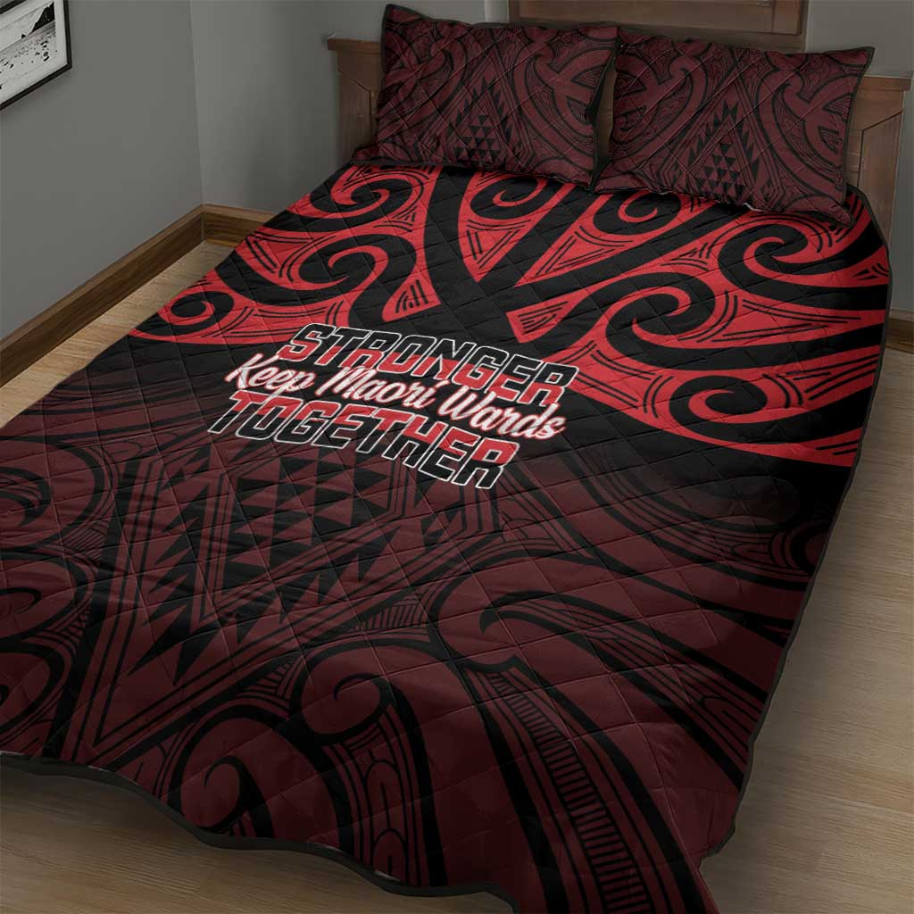 Keep Maori Wards New Zealand Quilt Bed Set Stronger Together Aotearoa Taniko - Aussie Hoodie