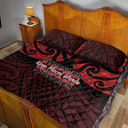 Keep Maori Wards New Zealand Quilt Bed Set Stronger Together Aotearoa Taniko - Aussie Hoodie