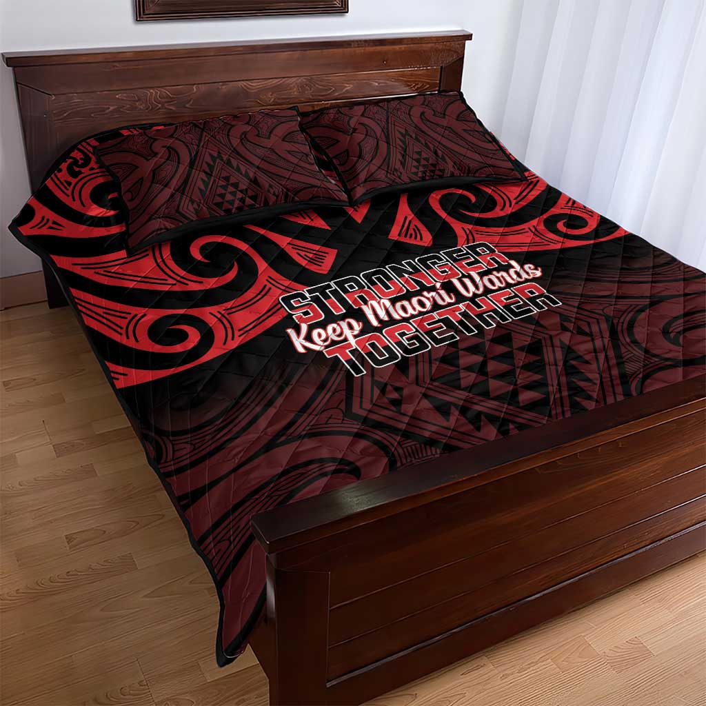 Keep Maori Wards New Zealand Quilt Bed Set Stronger Together Aotearoa Taniko - Aussie Hoodie