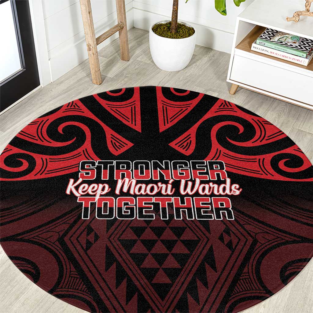 Keep Maori Wards New Zealand Round Carpet Stronger Together Aotearoa Taniko - Aussie Hoodie