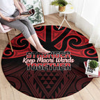 Keep Maori Wards New Zealand Round Carpet Stronger Together Aotearoa Taniko - Aussie Hoodie