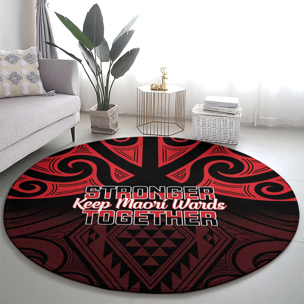 Keep Maori Wards New Zealand Round Carpet Stronger Together Aotearoa Taniko - Aussie Hoodie