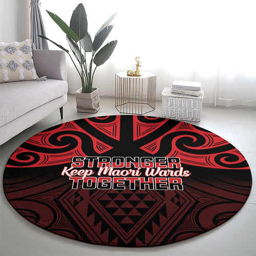 Keep Maori Wards New Zealand Round Carpet Stronger Together Aotearoa Taniko - Aussie Hoodie
