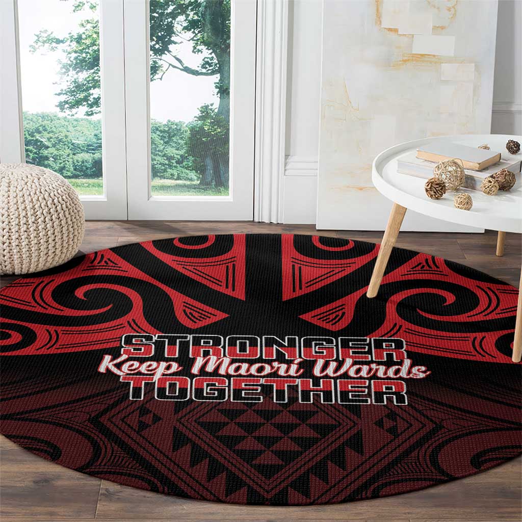 Keep Maori Wards New Zealand Round Carpet Stronger Together Aotearoa Taniko - Aussie Hoodie