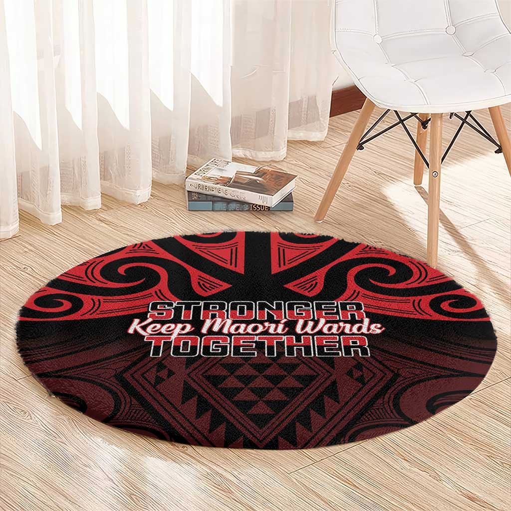 Keep Maori Wards New Zealand Round Carpet Stronger Together Aotearoa Taniko - Aussie Hoodie