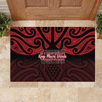 Keep Maori Wards New Zealand Rubber Doormat Stronger Together Aotearoa Taniko - Aussie Hoodie