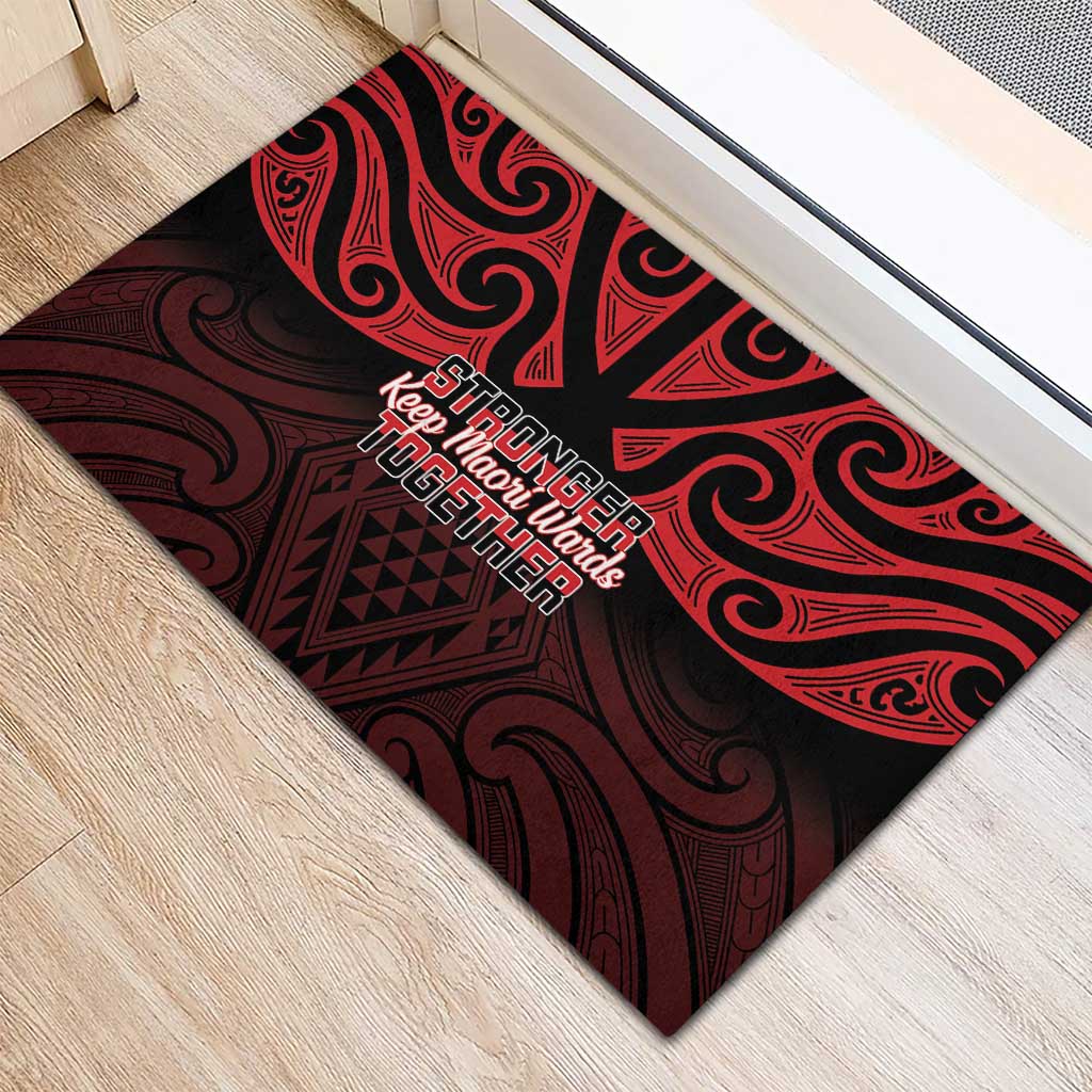 Keep Maori Wards New Zealand Rubber Doormat Stronger Together Aotearoa Taniko - Aussie Hoodie