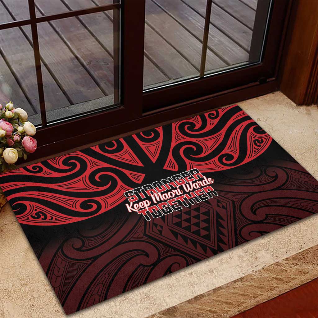 Keep Maori Wards New Zealand Rubber Doormat Stronger Together Aotearoa Taniko - Aussie Hoodie